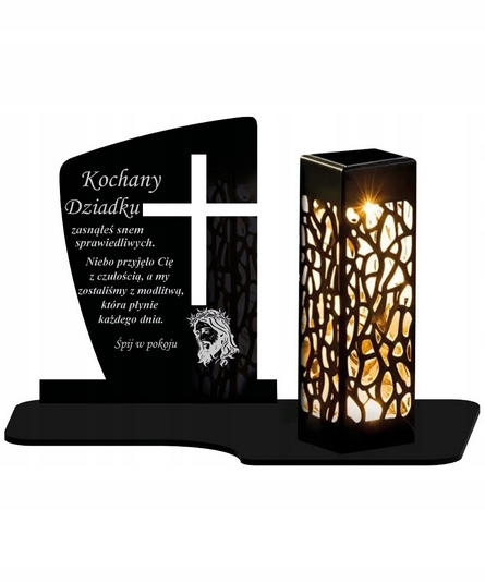 Veľký Solárny LED Znicz XL Premium s Pobytovou Výzdobou na Pamiatku